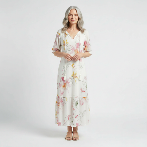 Bohemique - Floral Print Bohemian Maxi Dress
