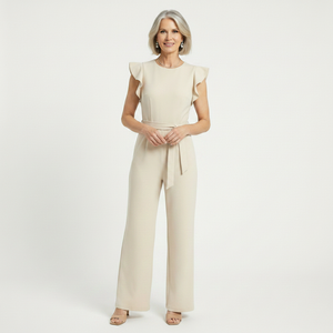 Florvella - Wide-Leg Ruffle Sleeve Jumpsuit