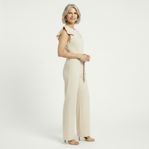 Florvella - Wide-Leg Ruffle Sleeve Jumpsuit