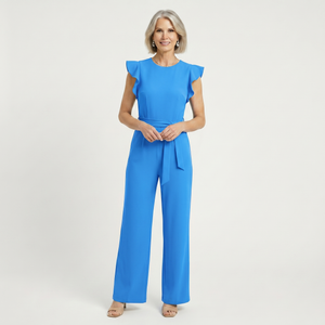 Florvella - Wide-Leg Ruffle Sleeve Jumpsuit