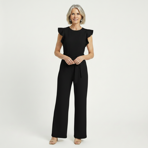 Florvella - Wide-Leg Ruffle Sleeve Jumpsuit