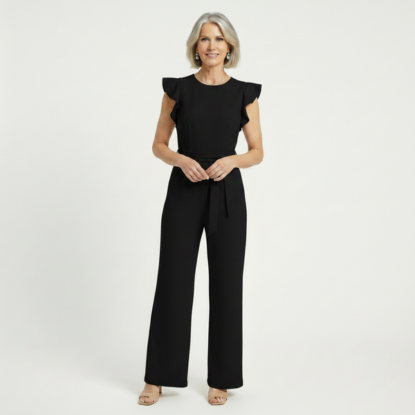 Florvella - Wide-Leg Ruffle Sleeve Jumpsuit