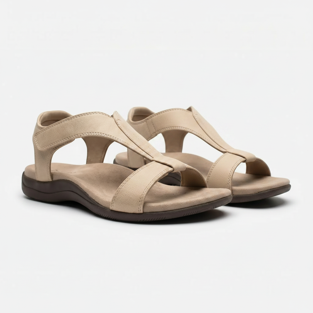 Wynora - Minimalist T-Strap Flat Sandal