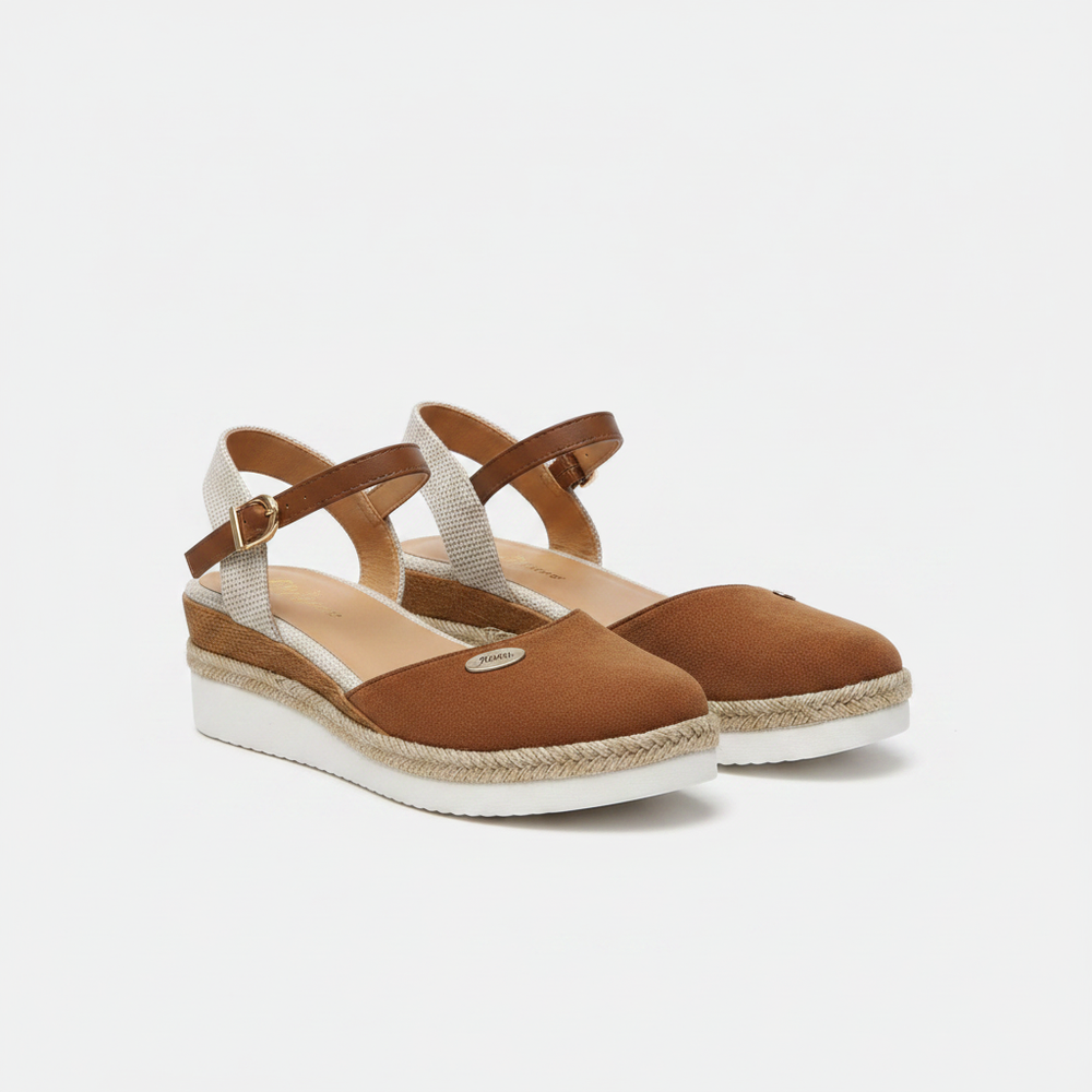 Vionne - Closed-Toe Wedge Espadrille Sandal