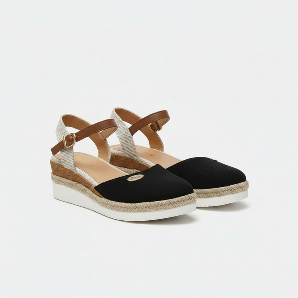 Vionne - Closed-Toe Wedge Espadrille Sandal