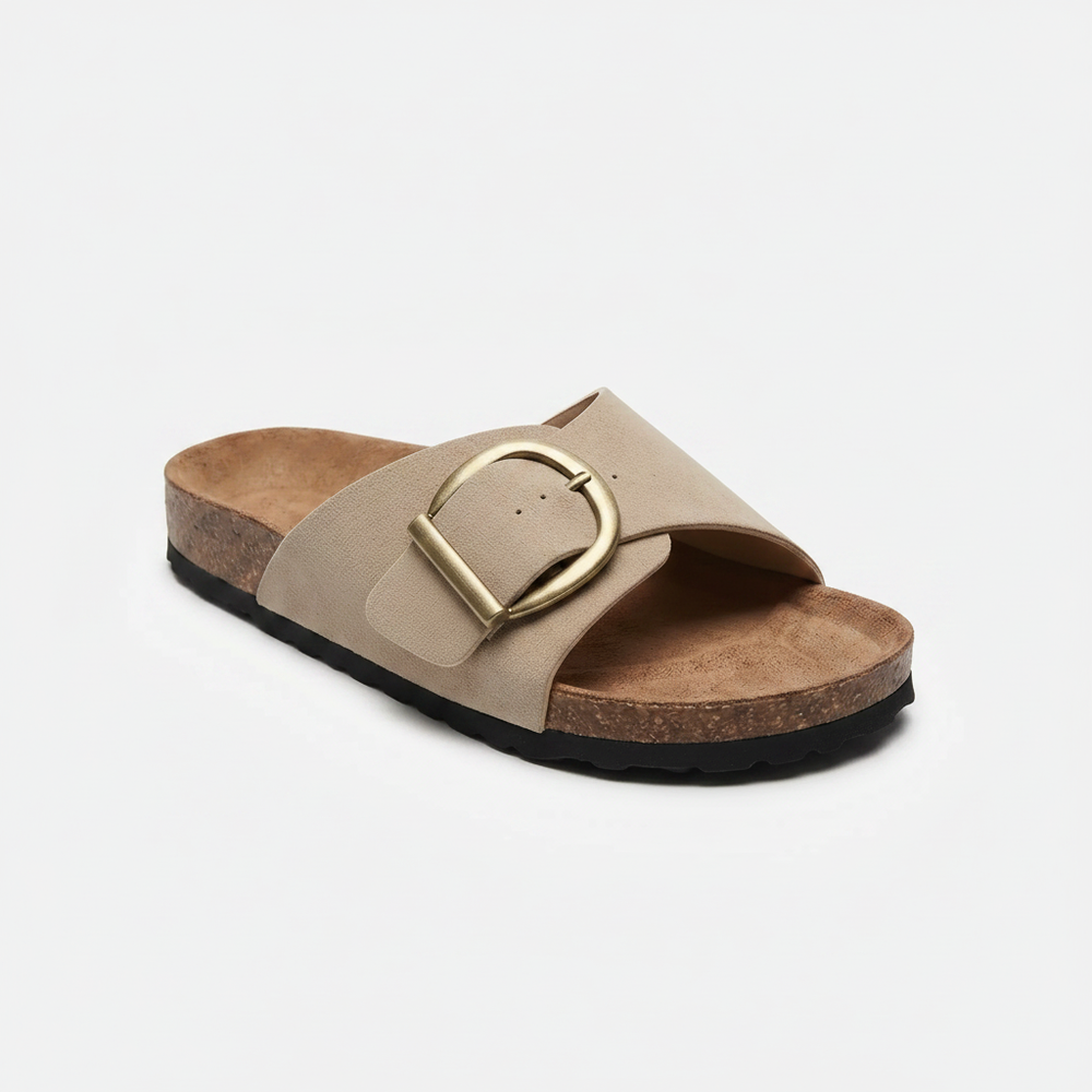 Slandra - Slip-On Sandal With Oversized Buckle
