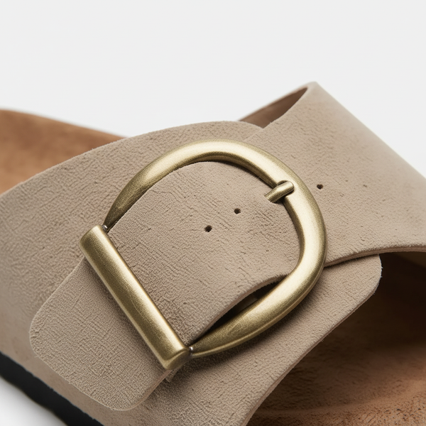 Slandra - Slip-On Sandal With Oversized Buckle