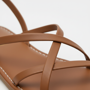 Solena - Strappy Flat Sandal With Ankle Closure