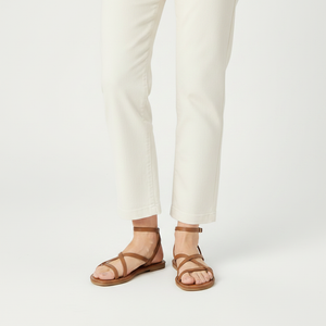 Solena - Strappy Flat Sandal With Ankle Closure