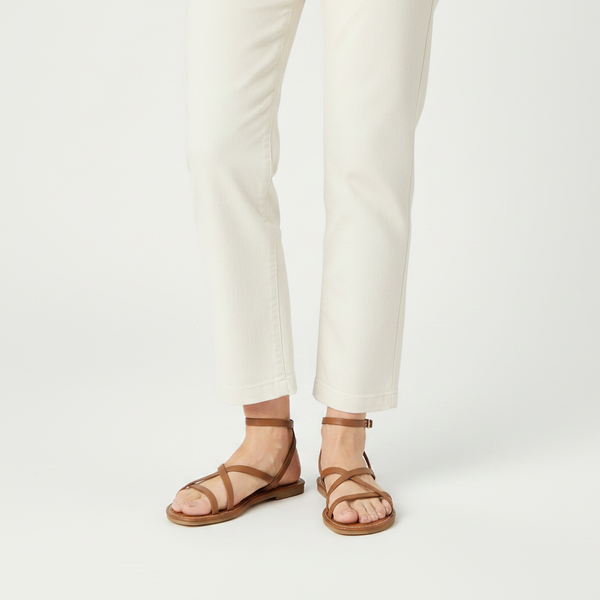 Solena - Strappy Flat Sandal With Ankle Closure