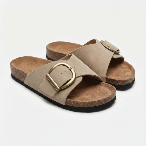 Slandra - Slip-On Sandal With Oversized Buckle