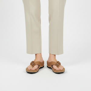 Nirelle - Wedge Flip-Flop With Floral Detail