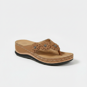 Nirelle - Wedge Flip-Flop With Floral Detail