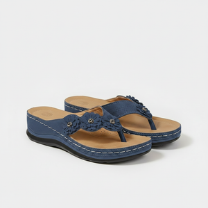 Nirelle - Wedge Flip-Flop With Floral Detail