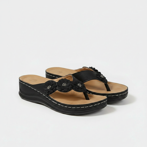 Nirelle - Wedge Flip-Flop With Floral Detail
