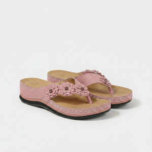 Nirelle - Wedge Flip-Flop With Floral Detail
