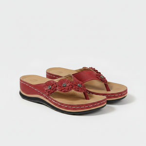 Nirelle - Wedge Flip-Flop With Floral Detail