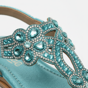 Giselle - Rhinestone Embellished Flat Sandal