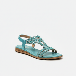 Giselle - Rhinestone Embellished Flat Sandal