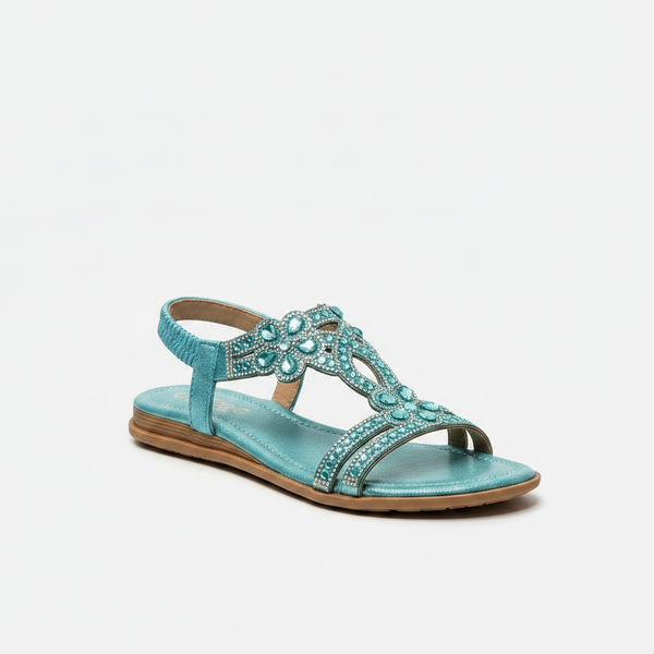 Giselle - Rhinestone Embellished Flat Sandal