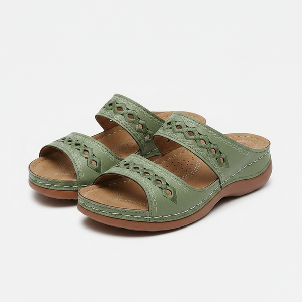 Fiora - Retro Open-Toe Slide Sandal Women