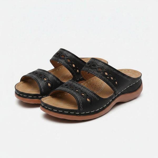 Fiora - Retro Open-Toe Slide Sandal Women