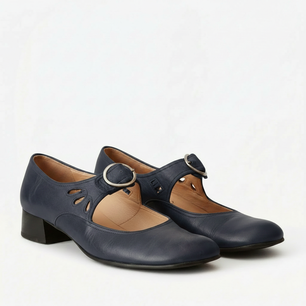 Delphine - Block Heel Buckle Strap Sandal