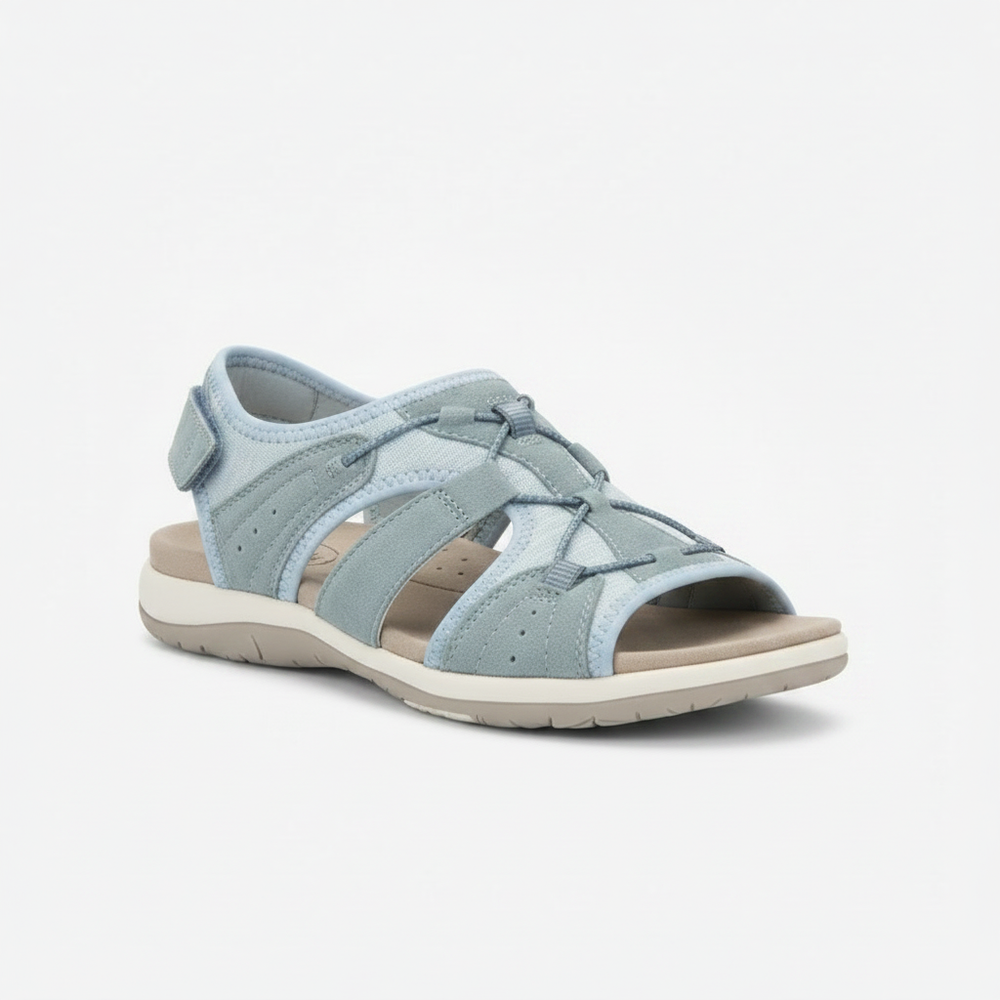 Yvaine - Open-Toe Multi-Strap Flat Sandal