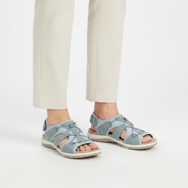 Yvaine - Open-Toe Multi-Strap Flat Sandal