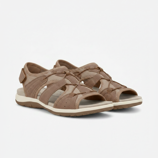 Yvaine - Open-Toe Multi-Strap Flat Sandal