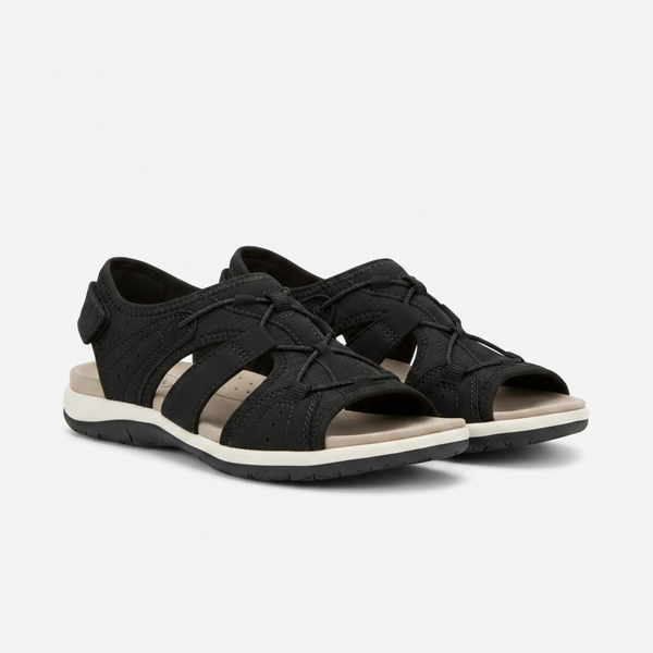 Yvaine - Open-Toe Multi-Strap Flat Sandal
