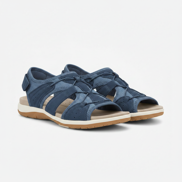 Yvaine - Open-Toe Multi-Strap Flat Sandal