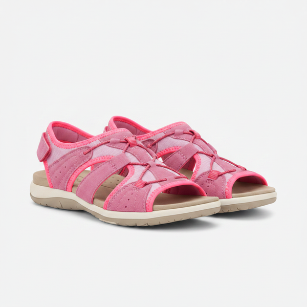 Yvaine - Open-Toe Multi-Strap Flat Sandal