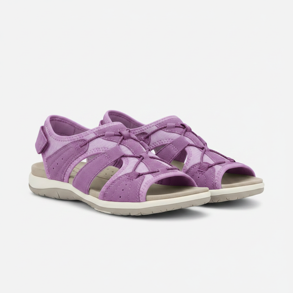 Yvaine - Open-Toe Multi-Strap Flat Sandal