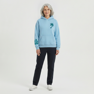 Tropicova - Oversized Tropical Embroidered Hoodie