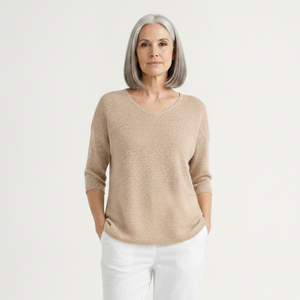Brezlyn - Loose Fit V-Neck Women's Top