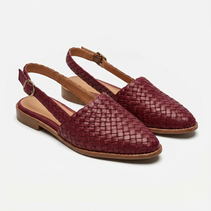 Marcelline - Woven Flat Slingback Shoe