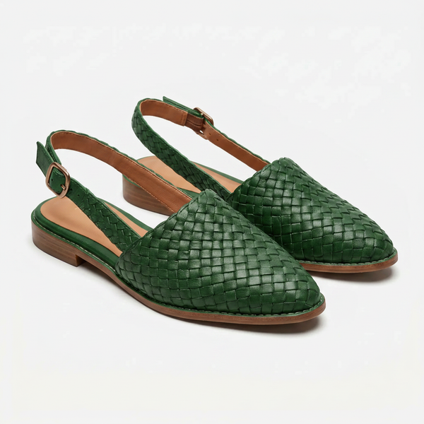 Marcelline - Woven Flat Slingback Shoe