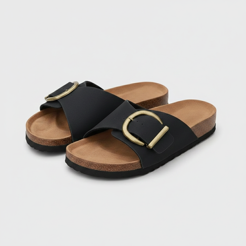 Elizabeth - Slip-On Sandal With Buckle Detail