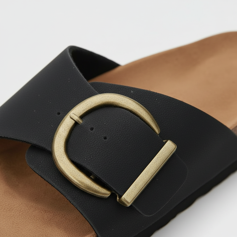 Elizabeth - Slip-On Sandal With Buckle Detail