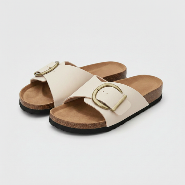 Elizabeth - Slip-On Sandal With Buckle Detail