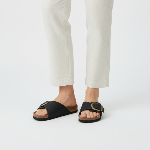 Elizabeth - Slip-On Sandal With Buckle Detail
