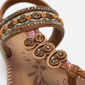 Amaris - Flat Open-Toe Boho Sandal