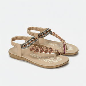 Amaris - Flat Open-Toe Boho Sandal