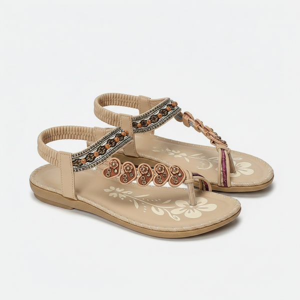 Amaris - Flat Open-Toe Boho Sandal