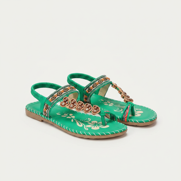 Amaris - Flat Open-Toe Boho Sandal