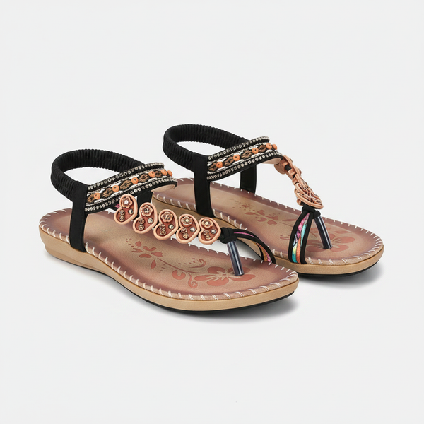 Amaris - Flat Open-Toe Boho Sandal
