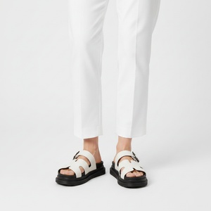 Evelyna - Open-Toe Slide Sandal With Buckle Strap