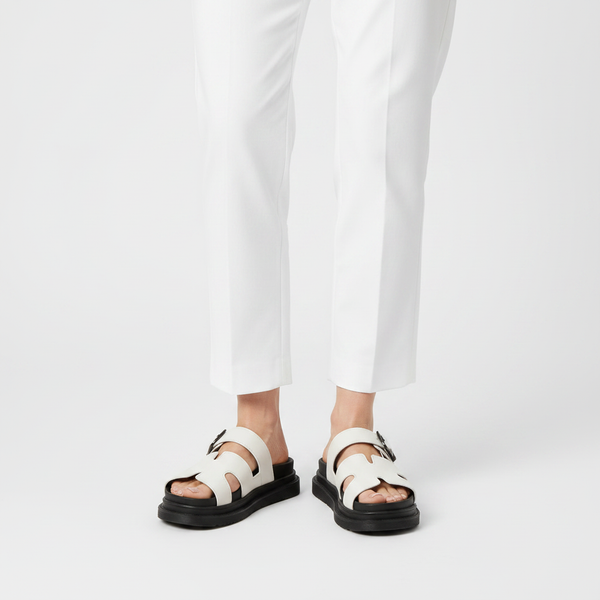 Evelyna - Open-Toe Slide Sandal With Buckle Strap