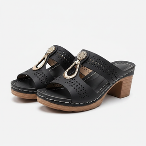 Savina - Block Heel Slip-On Sandal For Women